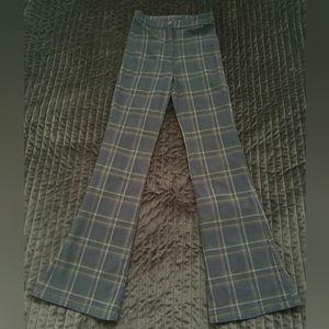 Plaid bell bottom pants